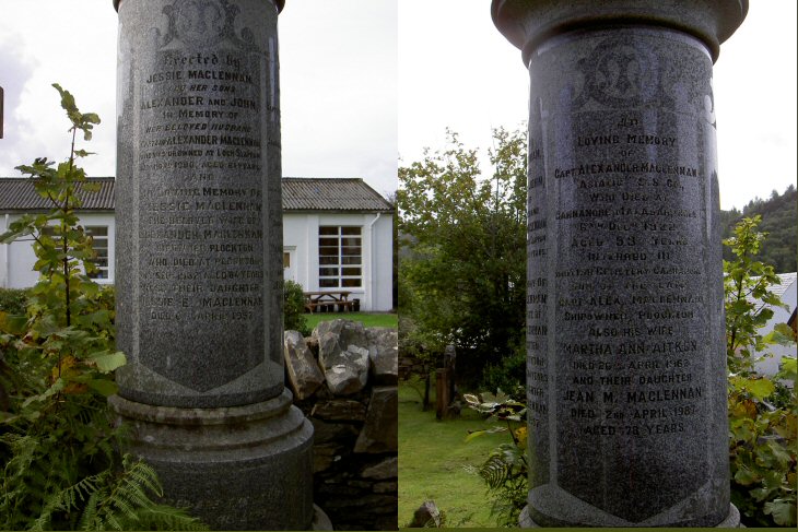 Photo of headstones/Alexander McLennan d1900 Strath hdstn Plockton